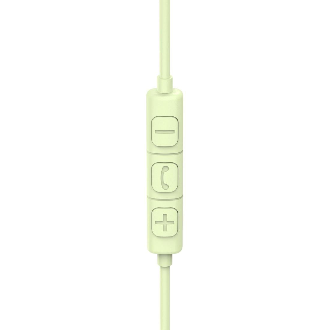 HAMA Слушалки с микрофон "Fun C", USB-C, водач за кабел от едната страна, зелени