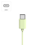 HAMA Headphones with Microphone "Fun C", USB-C, single-sided cable guide, green