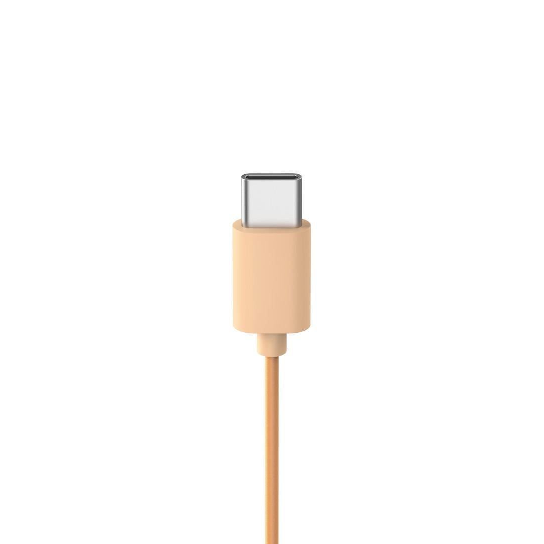 HAMA Слушалки с микрофон "Fun C", USB-C, водач за кабел от едната страна, Оранжев