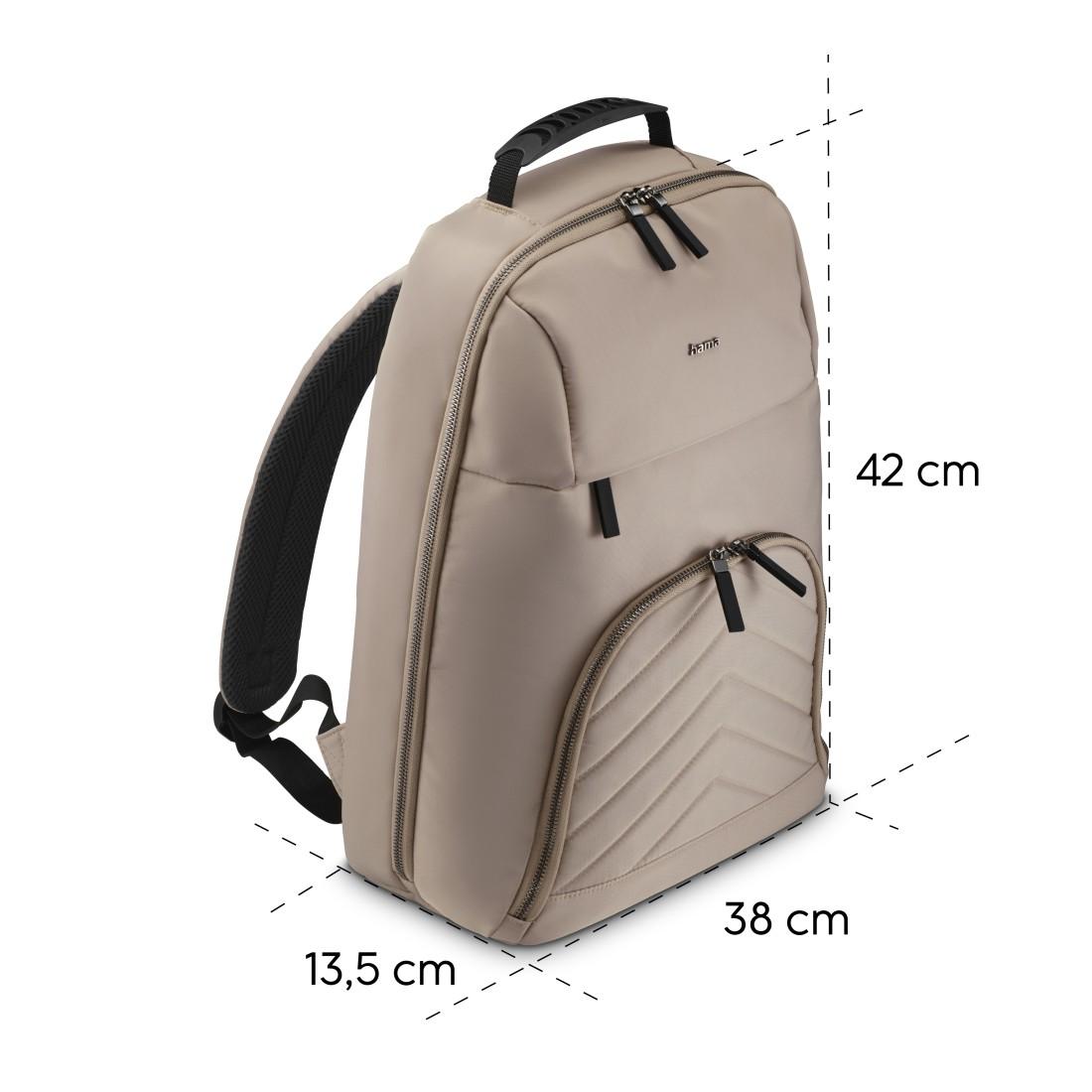 HAMA Раница за лаптоп "Premium Lightweight", до 41 см (16,2"), бежов