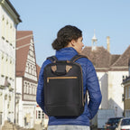 HAMA Laptop Backpack "Ultra Lightweight", up to 41 cm (16.2"), black with brown