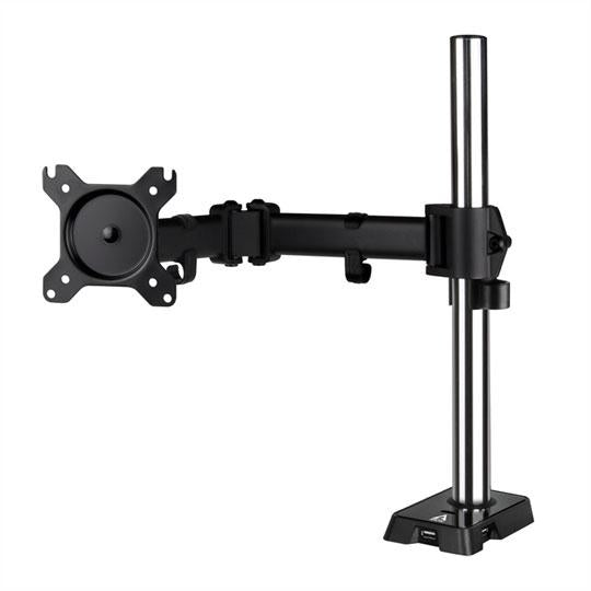 Стойка за монитор за бюро ARCTIC Z1 (Gen 3), Регулируема, до 38", 15 кг, hub USB 2.0, Черна