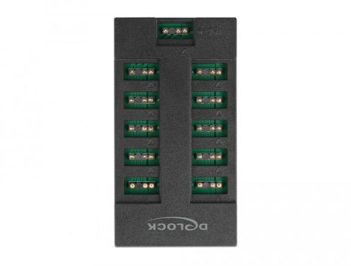 RGB Hub Delock, 10-port ARGB LEDs, Black