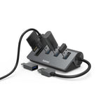 HAMA USB Hub/Card Reader, 5-port, 3x USB-A, SD, microSD, incl. USB-C adapter