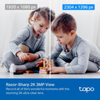 TP-Link Tapo C210P2 Security WiFi Camera, 360°, Pan/Tilt - 2 Pieces