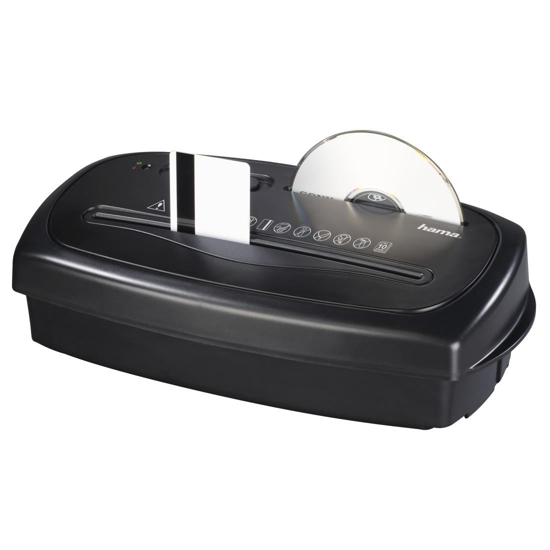 Shredder Hama Home X10CD, A4, 10 sheets, CD/DVD, Black