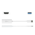 j5create JUA254 USB-A to HDMI Adapter, White