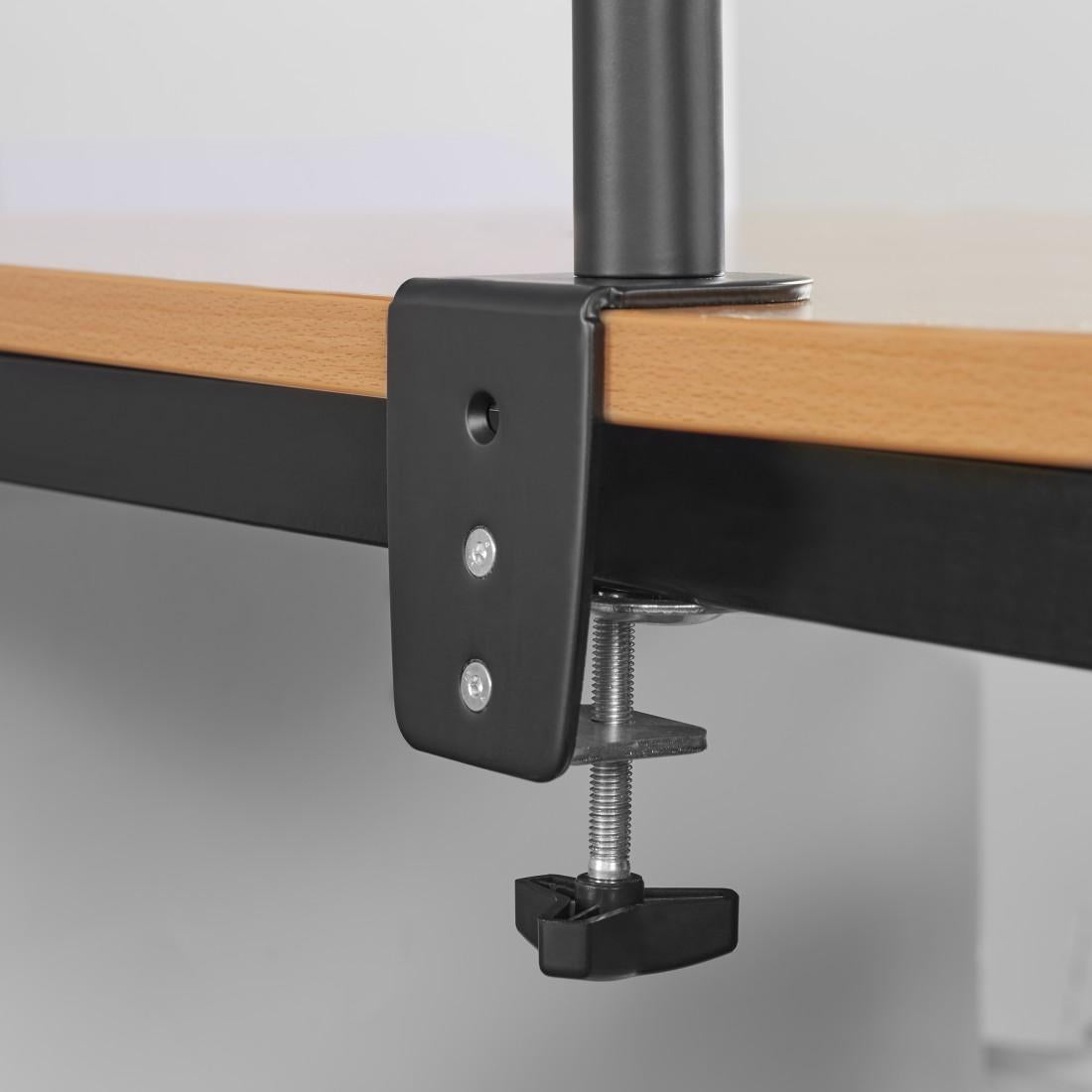 Стойка за 2 монитора за бюро HAMA Регулируема, 13" - 32", 8 кг, Swivel/Tilt, Черна