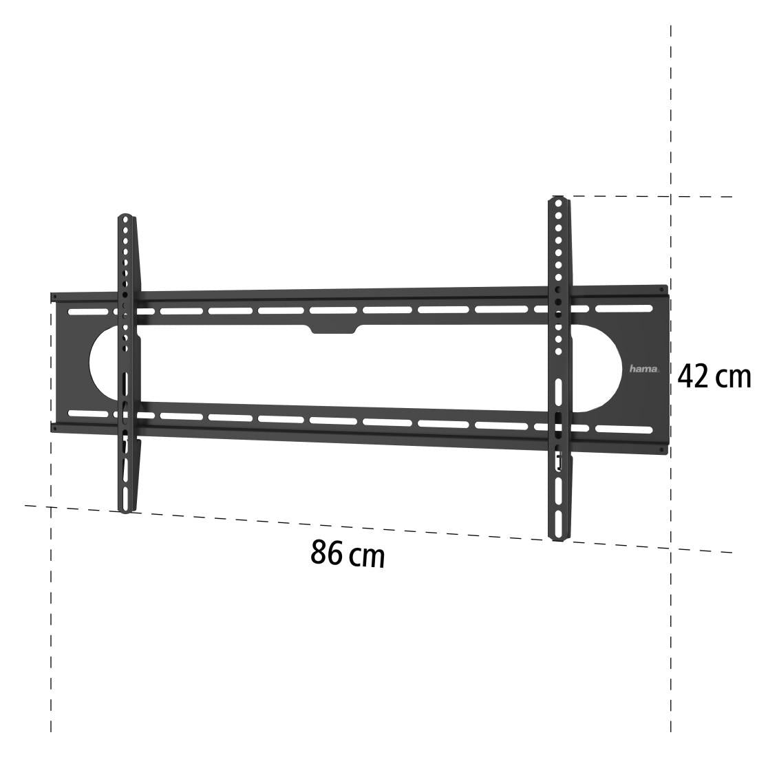 Стенна стойка за TV Hama Ultraslim FIX ,XL, 90", 229 см, 800х400, до 100 кг
