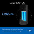 Tapo D230S1 Video Doorbell, 2.4Ghz, 2K 5MP, Color Night Vision, Rechargeable Batteries, microSD