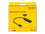 Delock 63206 Adapter, HDMI-A male - DisplayPort female, 4K 60 Hz, Black