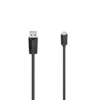 HAMA Cable, USB 2.0 - micro USB, 1.5 m, Black, shielded