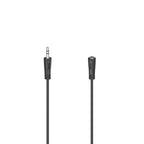 HAMA Audio Extension Cable, 3.5mm Jack Male - 3.5mm Jack Female, 5m, Black