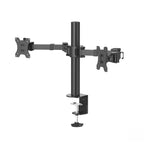 HAMA Adjustable Dual Monitor Desk Mount, 13" - 35", 15 kg, Swivel/Tilt, Black