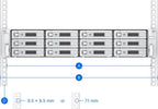 Synology RKS-02 Rack Rails Kit, 61 cm, Grey