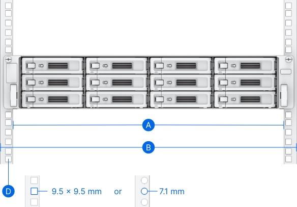 Комплект за релси за стелаж Synology RKS-02, 61 cm, Сив
