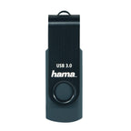 HAMA Rotate USB Flash Drive, 32GB, USB 3.0 70 MB/s, Petrol Blue