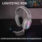 Logitech G522 Lightspeed Wireless RGB Gaming Headset, Microphone, White