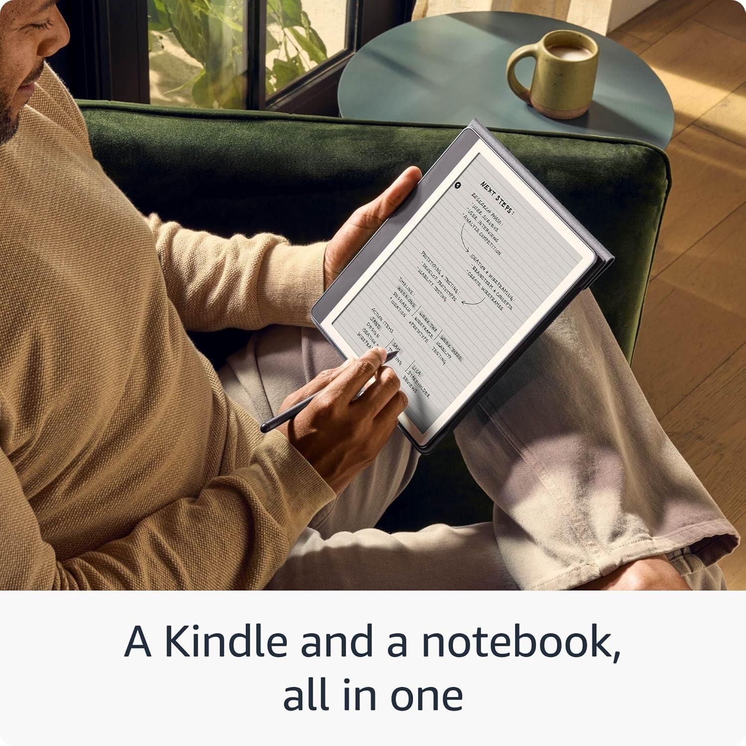 Amazon Kindle Scribe (2024) четец 32GB - 10.2" - с Premium Pen, тъмно сив