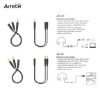 A4Tech Adapter 3.5mm Jack Female - 2 x 3.5mm Jack Male