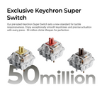 Keychron C2 Pro 8K QMK Mechanical Gaming Keyboard - Super Red Switch, Full Size