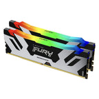 Kingston Fury Renegade Silver RGB 96GB(2x48GB) DDR5 6000MHz CL32 Memory - KF560C32RSAK2-96