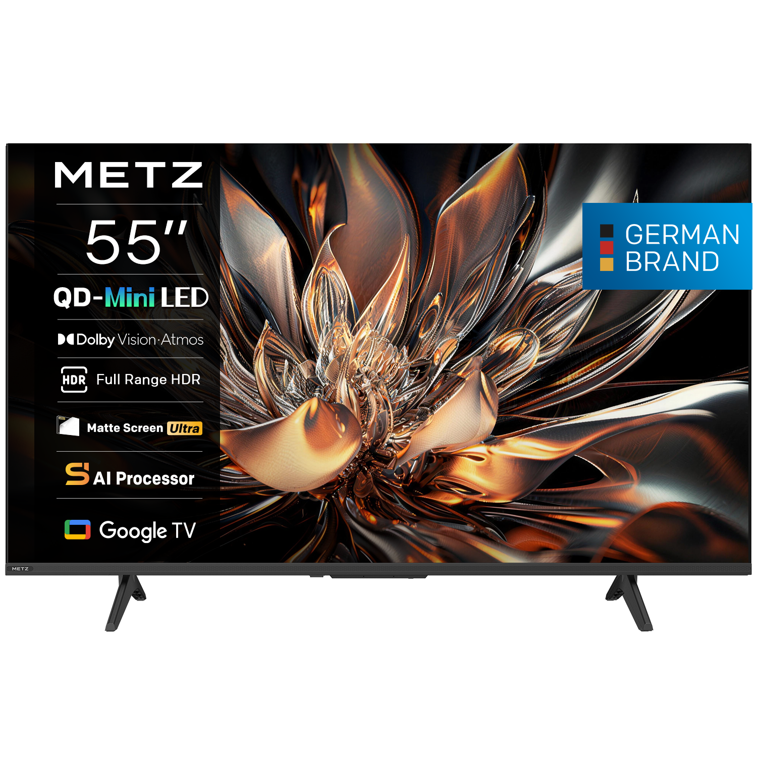 Телевизор METZ 55" 55MNH7000Z UHD 4K QD-Mini LED, Matte Screen Ultra, Google TV, Клас E