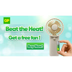 GP SUMMER PACK Alkaline Batteries ULTRA AA x 12 pcs + ULTRA AAA x 12 pcs + Fan GP BATTERIES