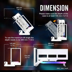 EZDIY-FAB ARGB Vertical 45 Degree GPU Mount Bracket PCIe 4.0 Riser Cable - White