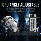 EZDIY-FAB PCIe 4.0 Riser Cable Vertical GPU Mount Bracket - White