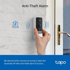 Tapo D230S1 Video Doorbell, 2.4Ghz, 2K 5MP, Color Night Vision, Rechargeable Batteries, microSD