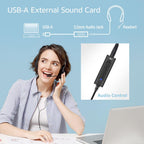 Ewent AC9360 Sound Card, 2.0, USB, 3.5 mm, Black