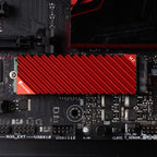 Jonsbo M.2 SSD passive cooler, finned, Red