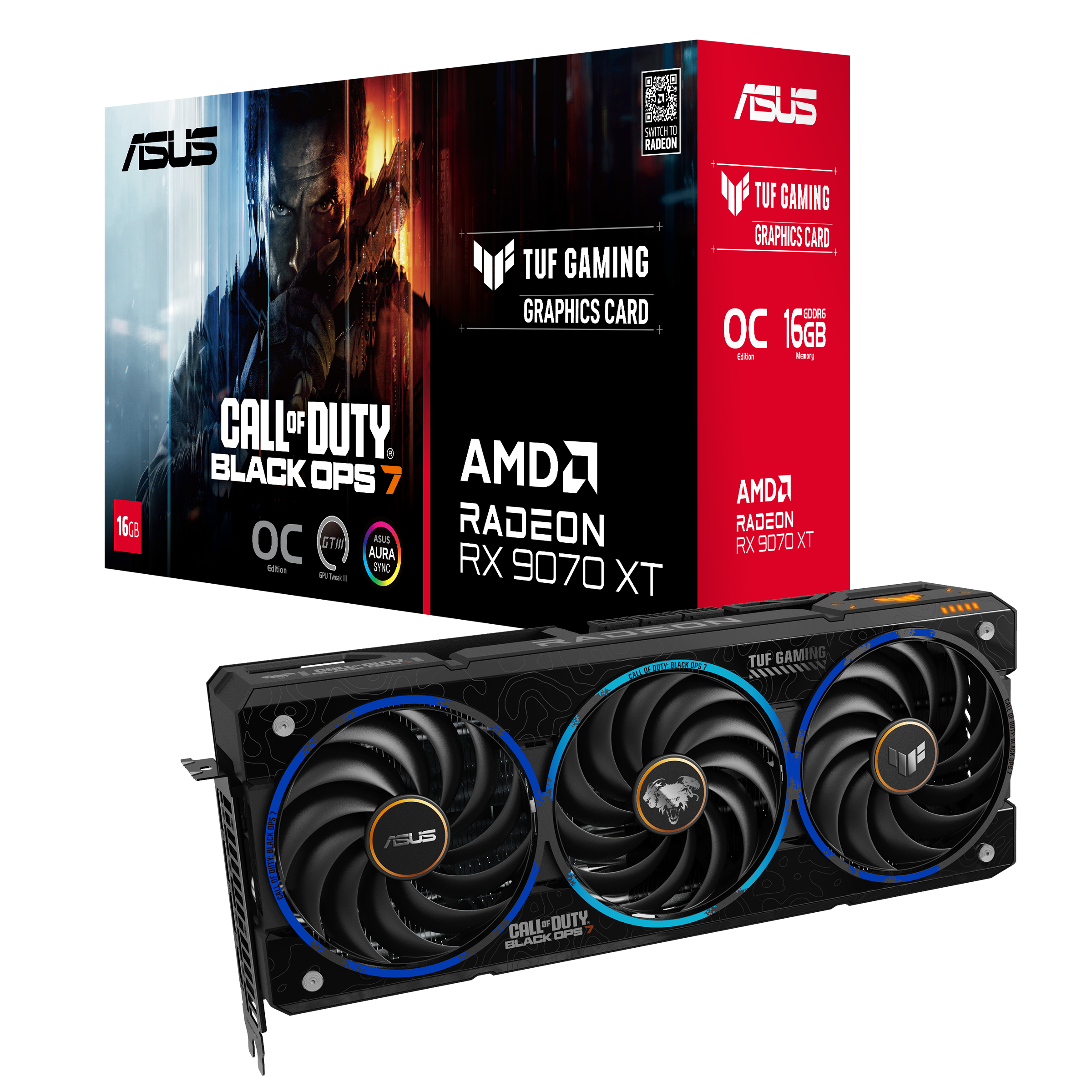 Видео карта ASUS TUF GAMING RADEON RX 9070 XT COD BO7 Speical Edition OC 16GB GDDR6