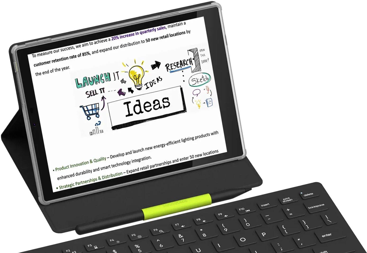 Таблет и четец Hannspree Lumo Paper 7.8", 64 GB, в комплект с калъф Smart Folio