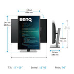 BenQ RD240Q Programming Monitor, 24.1", IPS, 2560x1600, 5 ms, 60Hz, HDR10