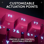 Геймърска механична клавиатура Logitech G Pro X RAPID TKL, Magnetic Analog Switch, Magenta