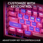 Геймърска механична клавиатура Logitech G Pro X RAPID TKL, Magnetic Analog Switch, Magenta
