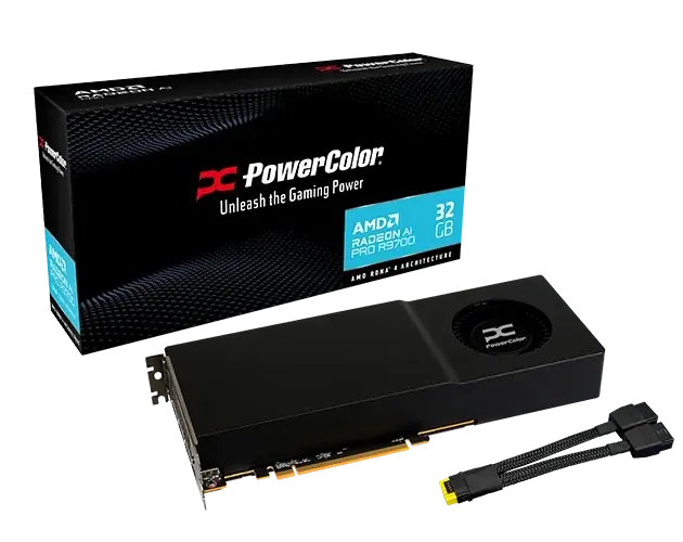 Видео карта PowerColor Radeon AI PRO R9700 32GB GDDR6