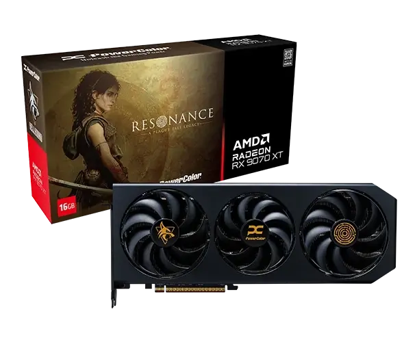 Видео карта PowerColor Radeon RX 9070 XT Hellhound Resonance Edition 16GB GDDR6