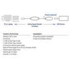 ACT AC6110 USB-A Male to Female Extension Cable, 10 m