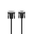 Cable HAMA 200714, DVI Male - VGA Male, 1.5 m, Shielded, 1080p, Black