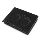 ACT Laptop Cooler, Up to 17", Dual Fan, USB Hub, Black