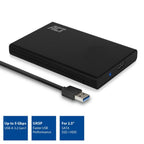 ACT AC1215 Hard Drive Enclosure, 2.5", USB 3.0, Black