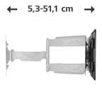 Wall mount for TV, FULLMOTION, up to 48", 2 arms, 220827