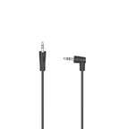 HAMA Audio Cable, 3.5mm jack male - 3.5mm jack male 90°, 1.5m, Stereo, Black