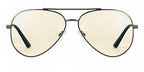 GUNNAR Maverick Gunmetal Clear Computer Glasses, Silver