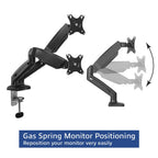 ACT AC8312 Dual Monitor Desk Mount, Adjustable, 13" - 32"