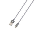 Skross Cable, USB-A - microUSB, Braided Metal, 1.20 m, Grey