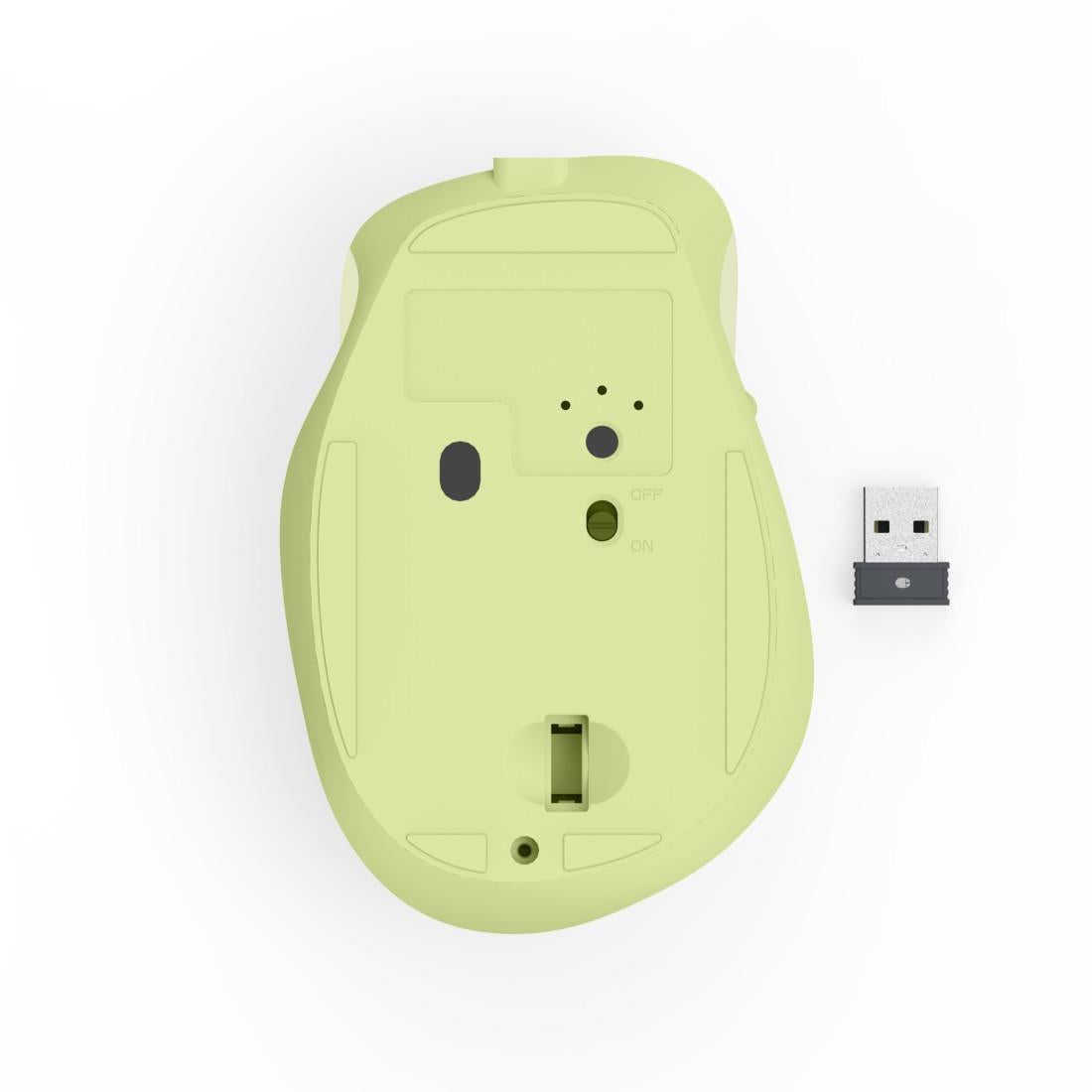 HAMA Безжична оптична мишка WM-500 Recharge, зелена, 6 бут.,800/1200/1600 dpi, безшумна